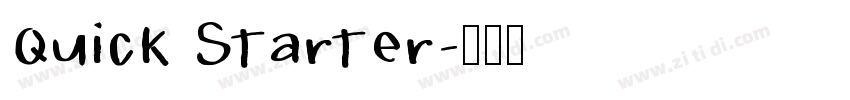 Quick Starter字体转换